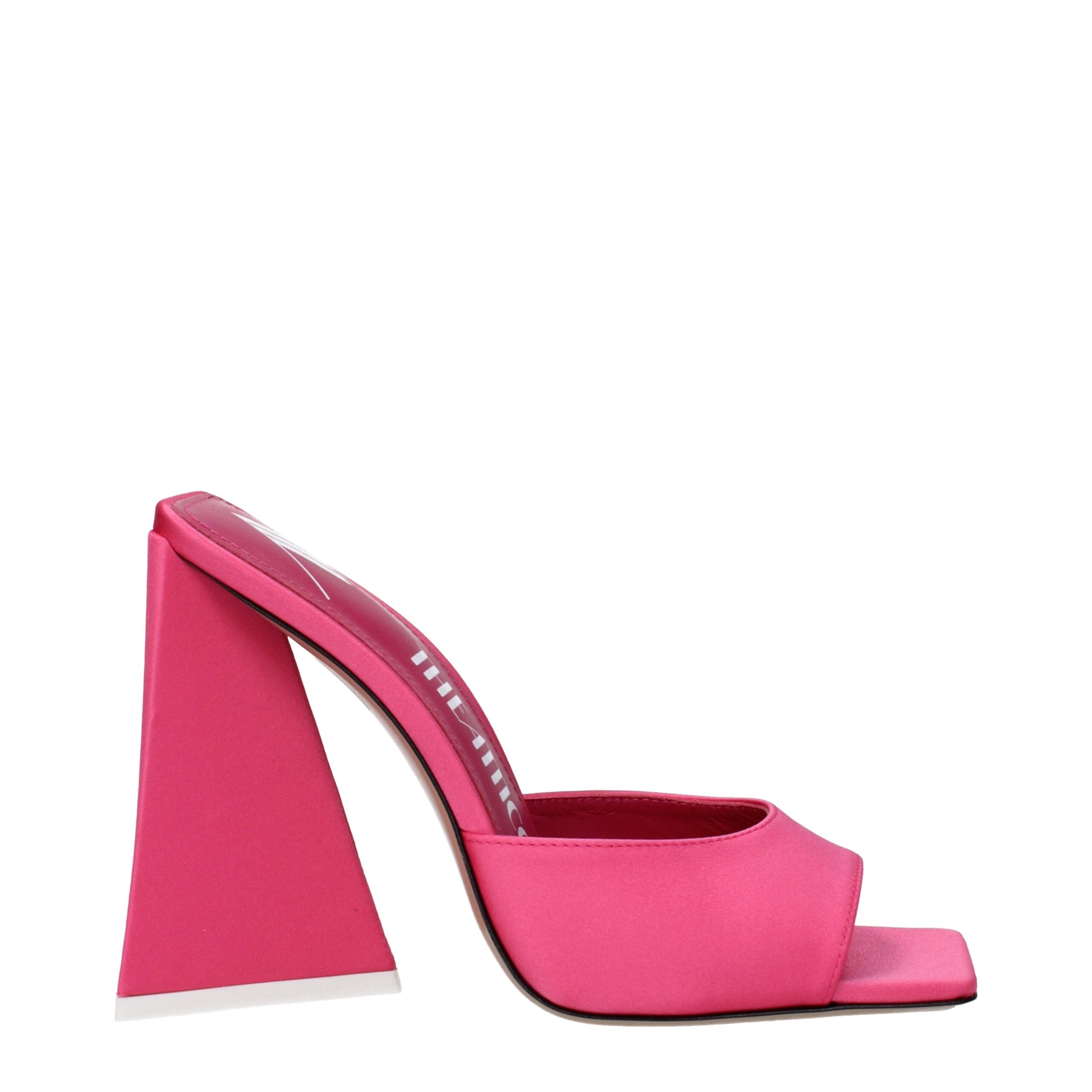 The Attico Pink Fabric Sandal